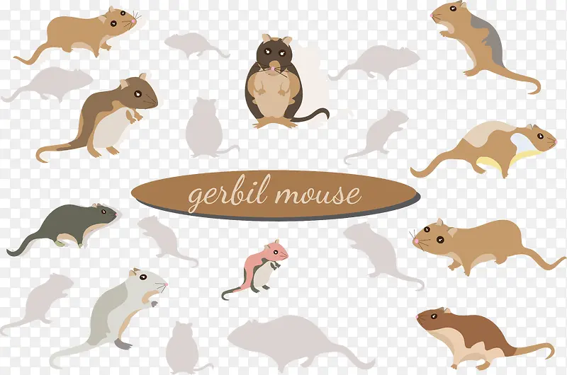 彩绘可爱的老鼠