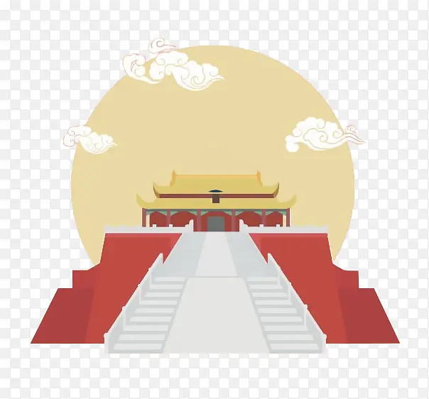 卡通古代故宫红色建筑PNG图片素材下载_图片编号qjeonorl-免抠素材网