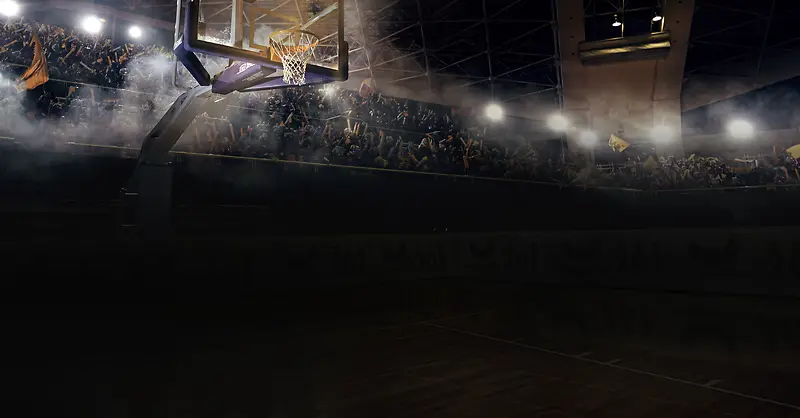 黑色篮球场海报背景