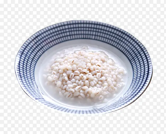 一碗煮熟的薏米