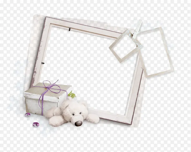 绳子礼盒小熊装饰相框