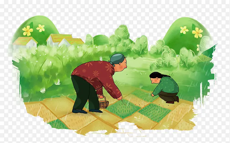 谷雨绿色清新banner