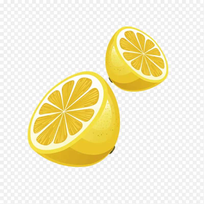 切开黄柠檬设计素材