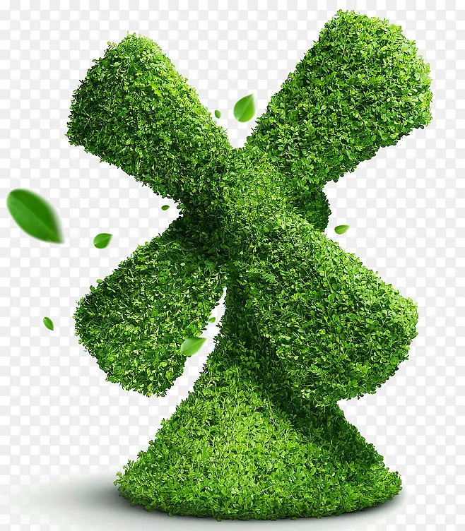 绿色植物风扇