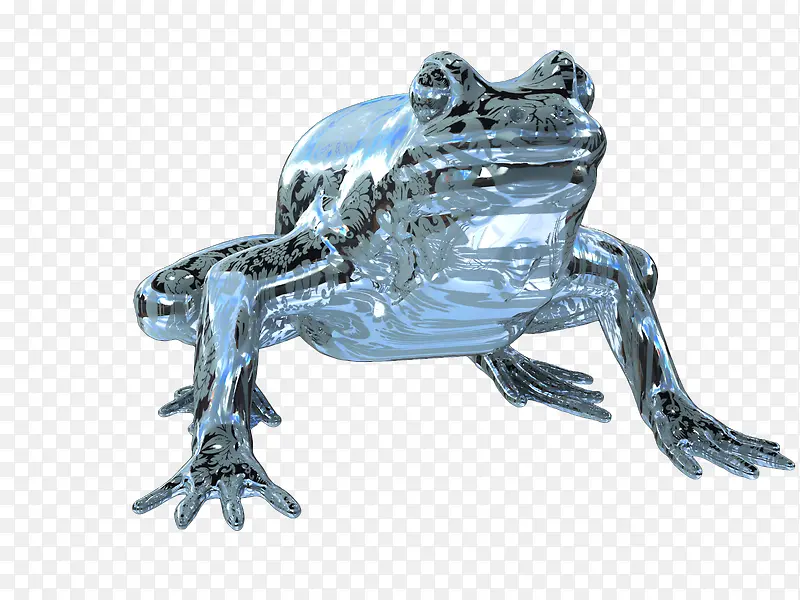 创意精美白银青蛙素材金属