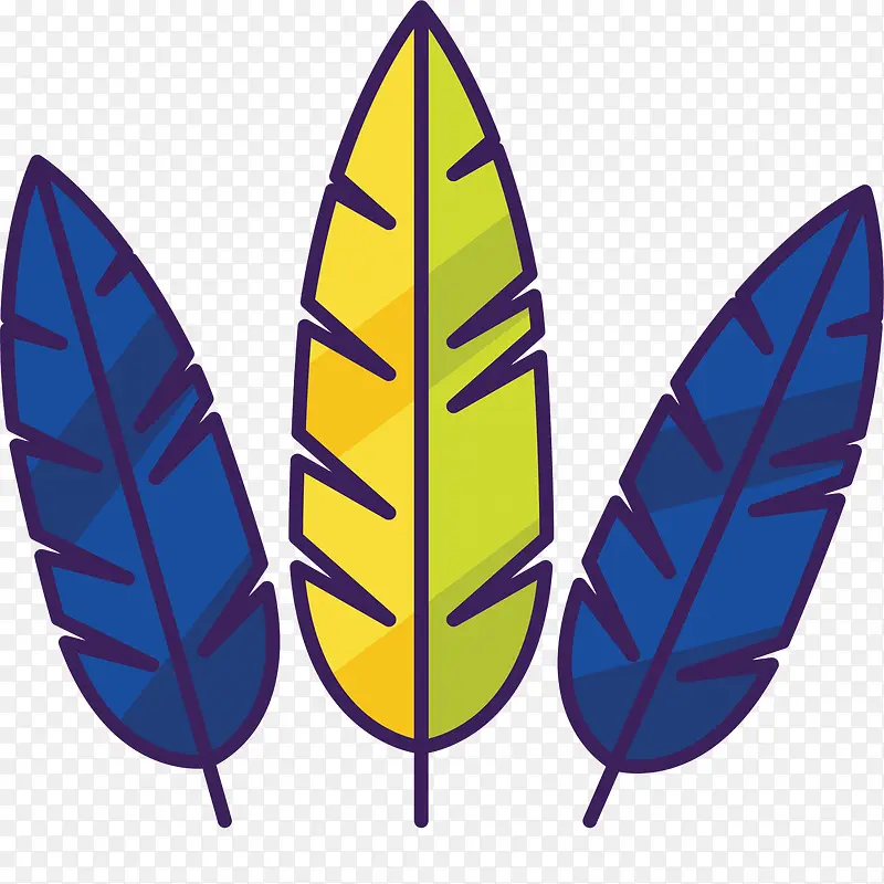 矢量羽毛巴西狂欢节素材