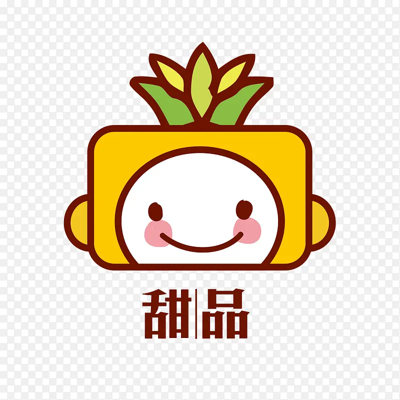 手绘卡通甜品店logo设计素材