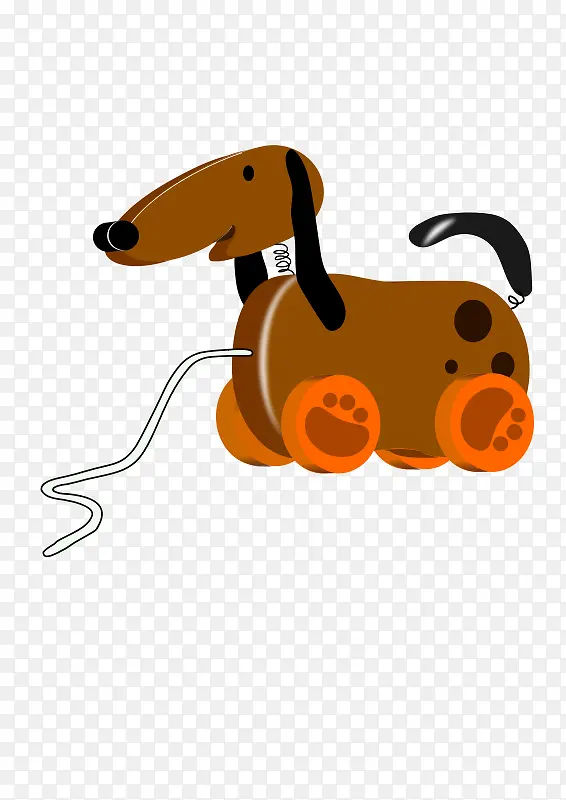 卡通棕色的玩具狗