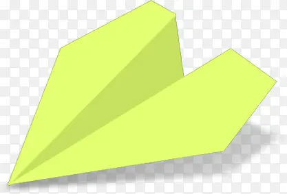 荧光绿纸飞机落地