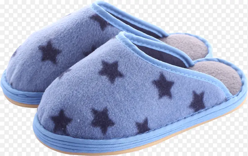 蓝色星星冬季拖鞋