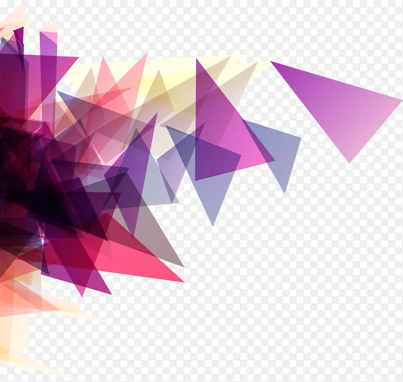 紫色三角抽象别急