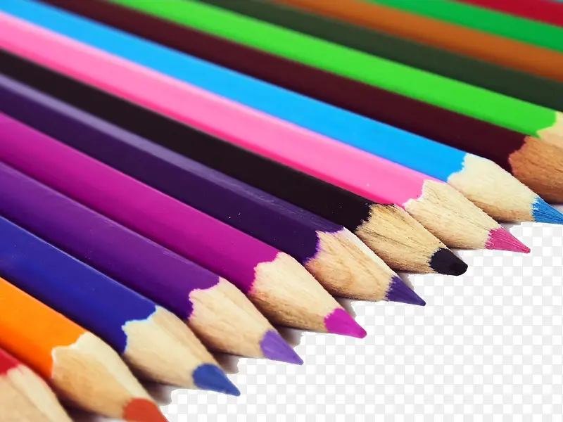 整齐排列的铅笔