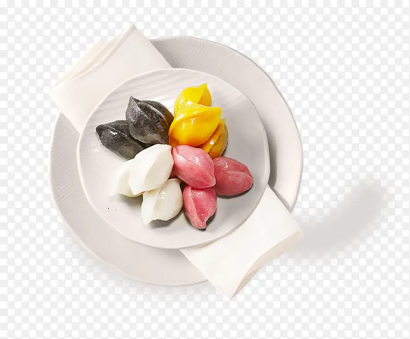 灰色盘子中的饺子