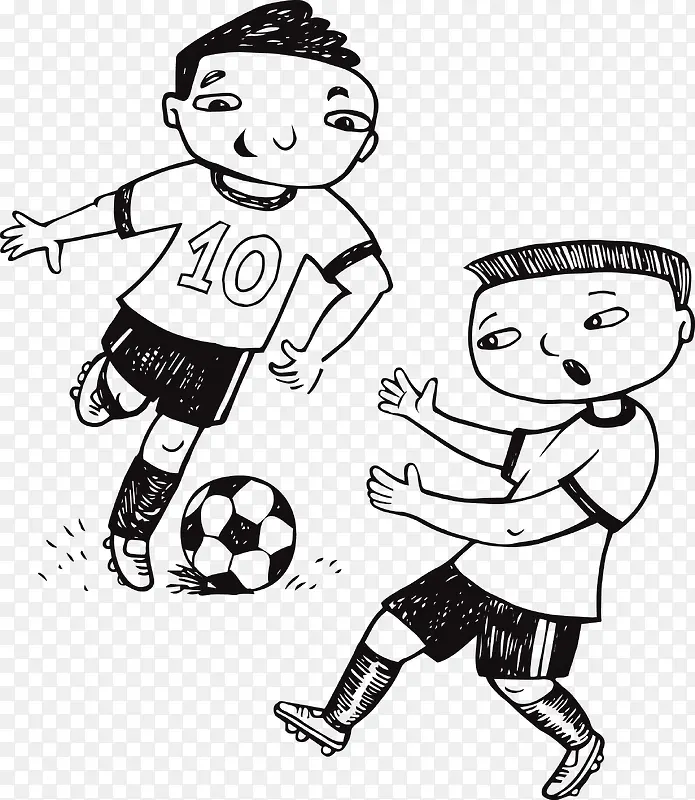 小朋友踢足球