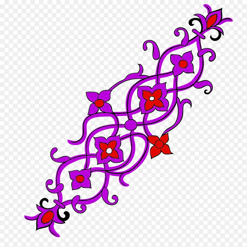 紫色链图案