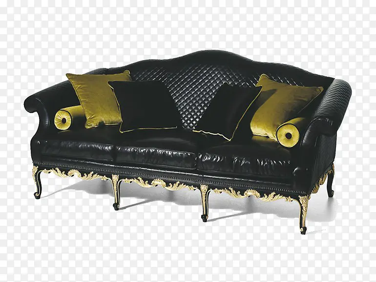 黑色欧式奢华装饰沙发
