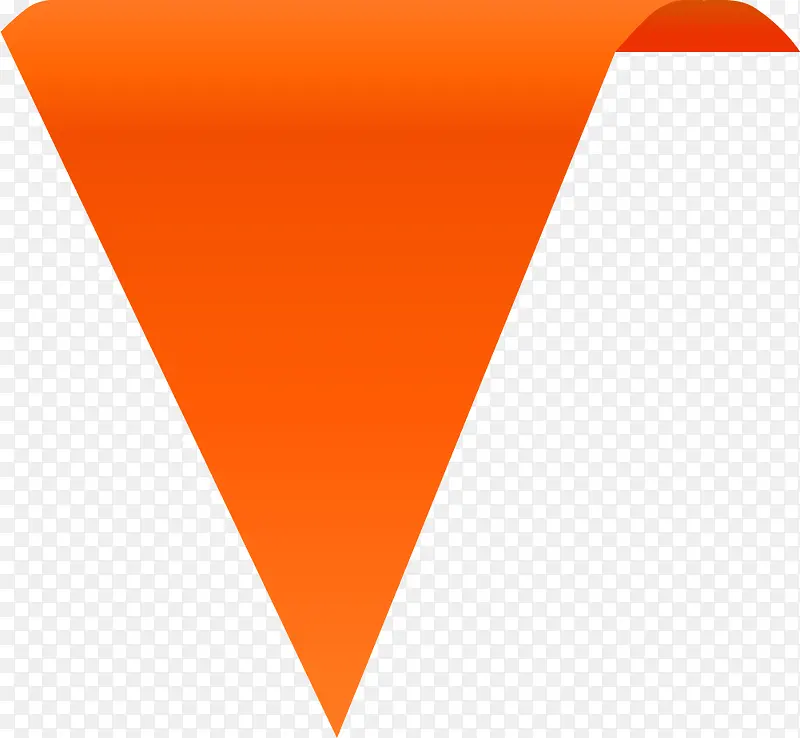 手绘橙色三角形