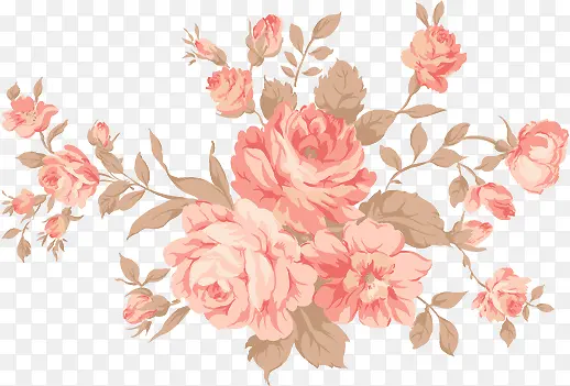 淡粉色的花朵背景图