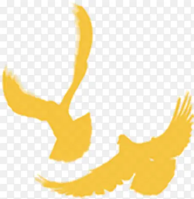 黄色和平鸽装饰背景