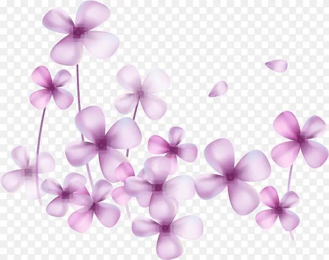 紫色小花装饰物