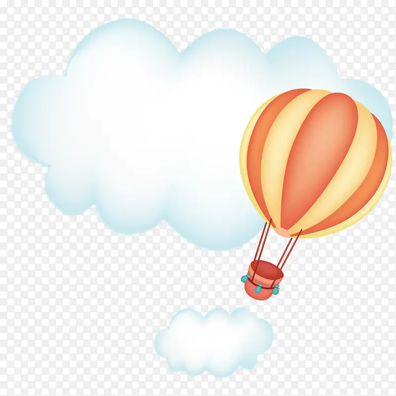 云朵和热气球