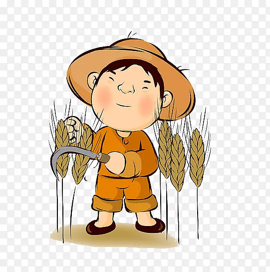 农民割小麦