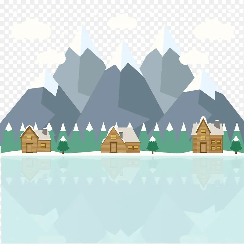 矢量雪景