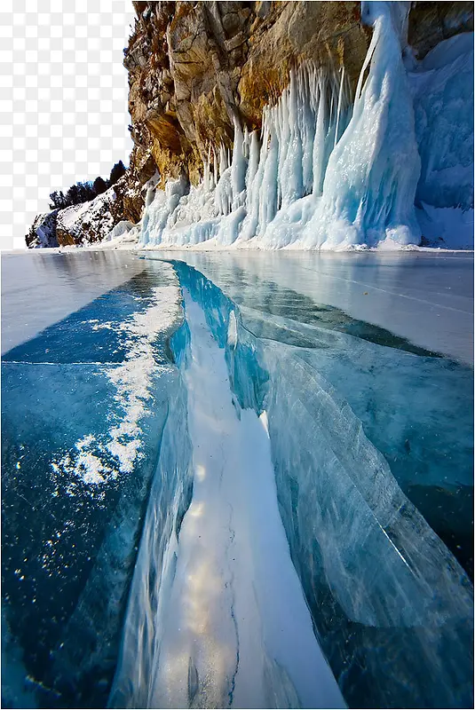 冰冻的冰川