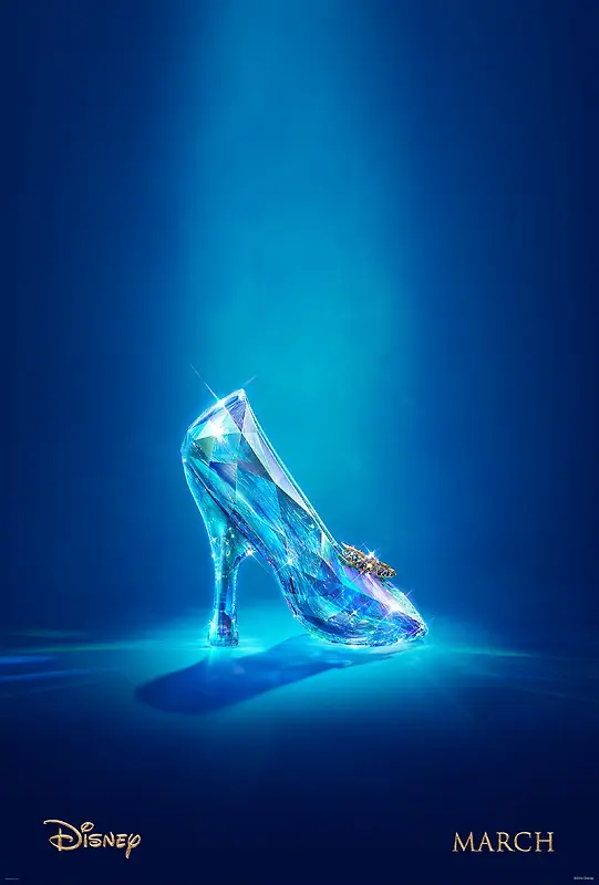 蓝色光泽水晶高跟鞋