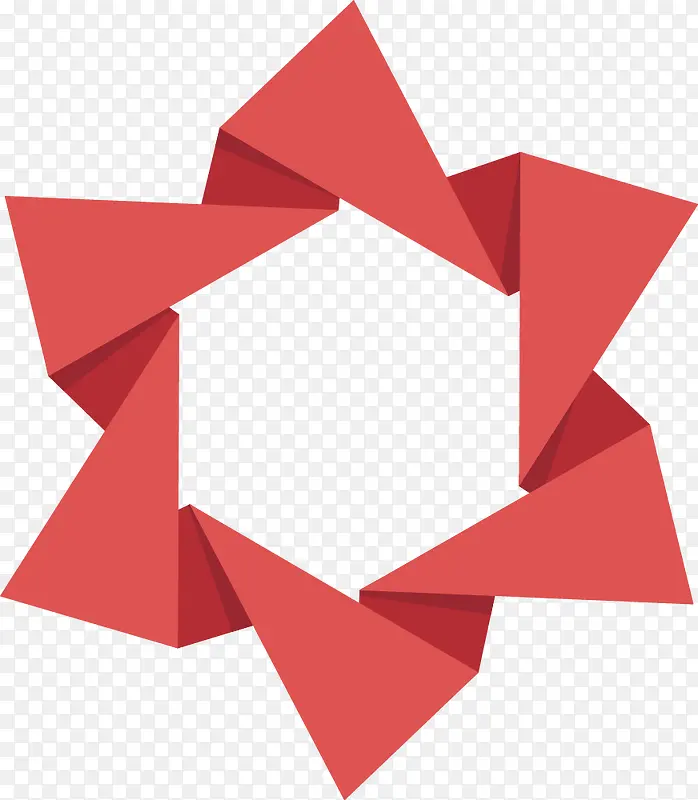 红色三角形折纸