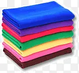 彩色纤维毛巾
