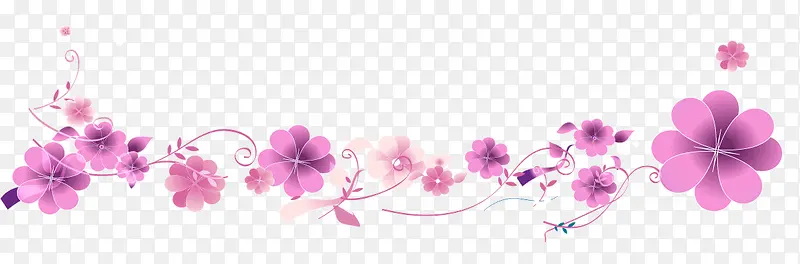 矢量紫色花朵