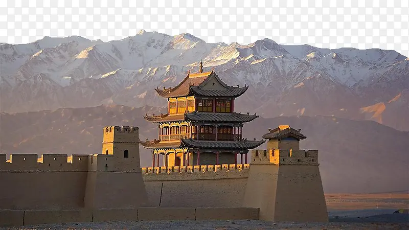 中国荒漠城楼城堡建筑欣赏图片