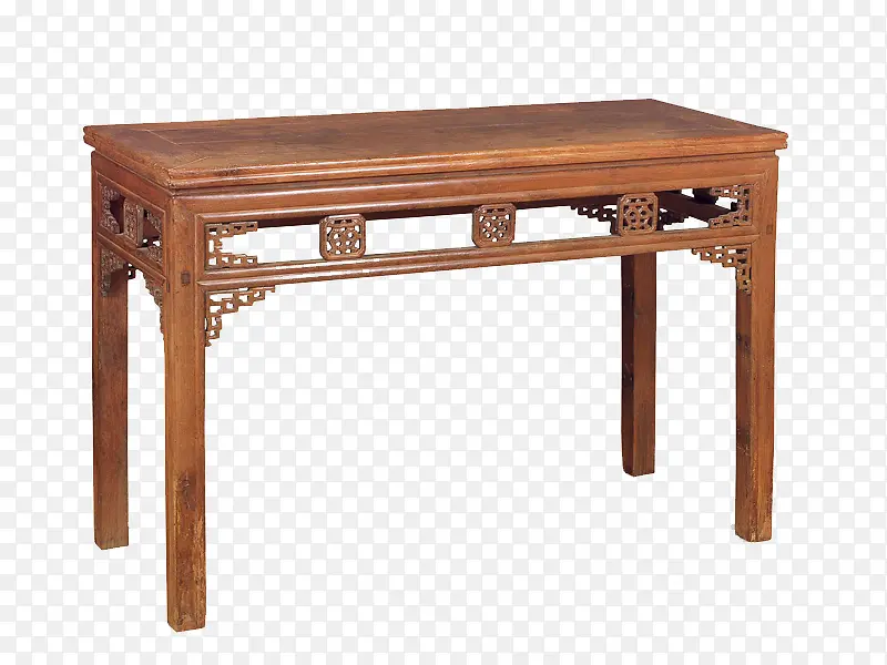 中式实木雕花条桌