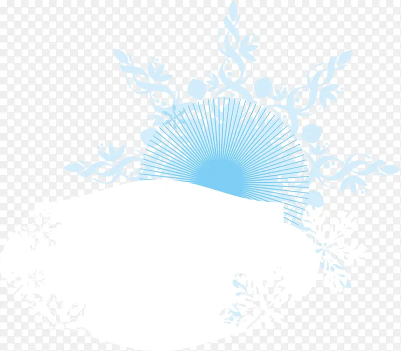 雪花冬季冰雪边框元素