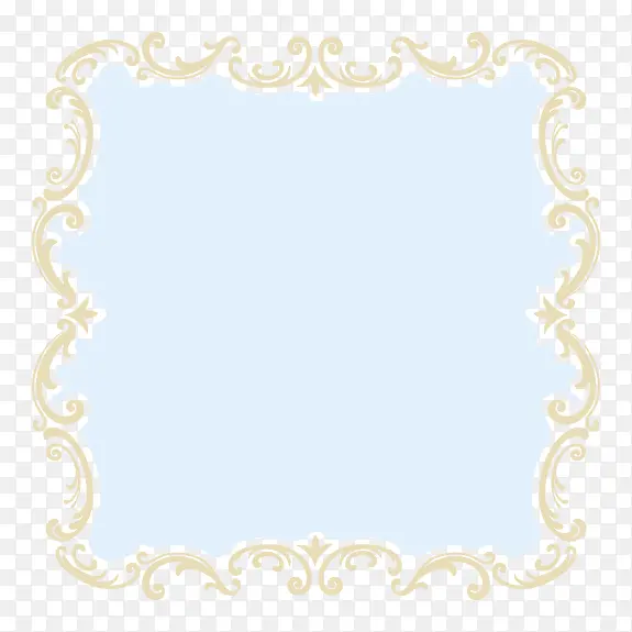 蓝色花边
