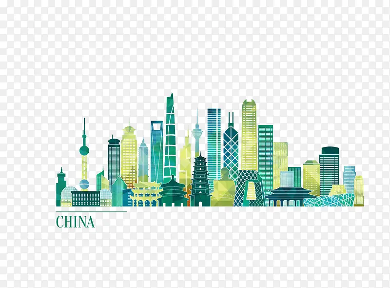 手绘上海建筑PNG图片素材下载_图片编号yjezvevd-免抠素材网