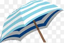 蓝白条雨伞