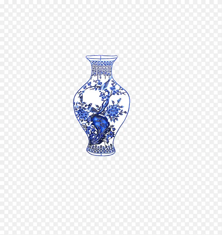 清花瓷花瓶