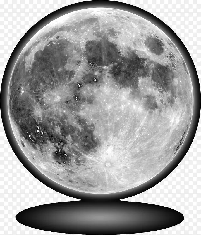 月球表面黑白照