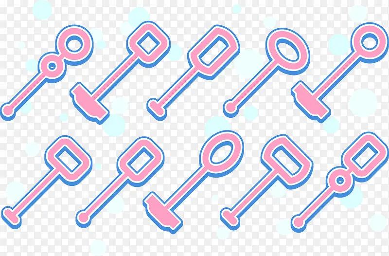 粉色吹泡泡状矢量图