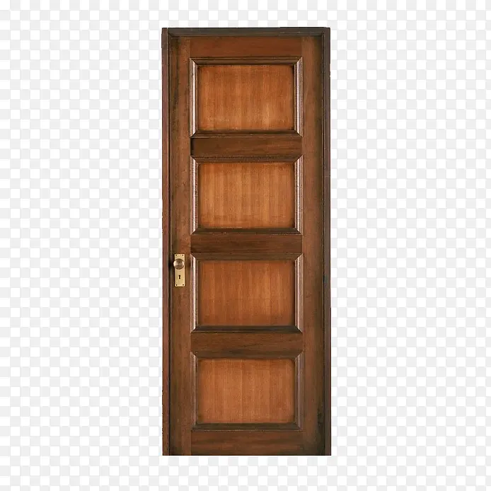 棕色四方格装饰的门