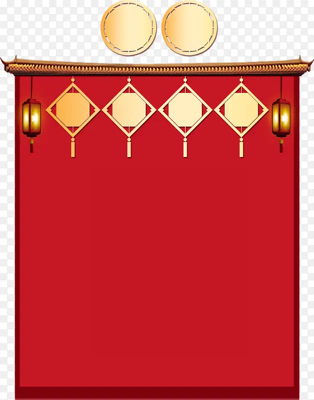 金色中国风挂饰照墙