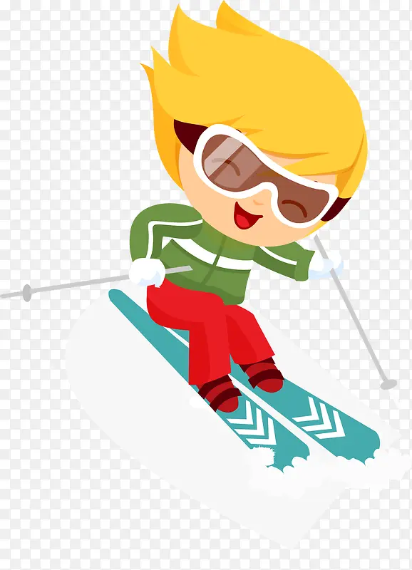 冬季滑雪女孩