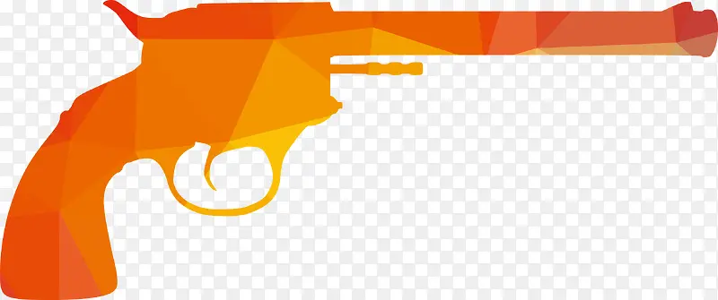 一把立体橙色手枪
