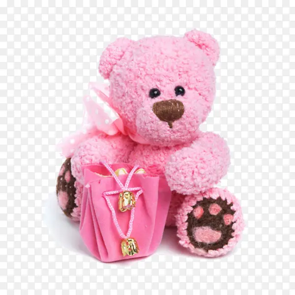 粉色小熊玩具