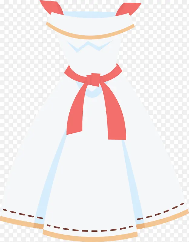 白色蝴蝶结婚纱长裙