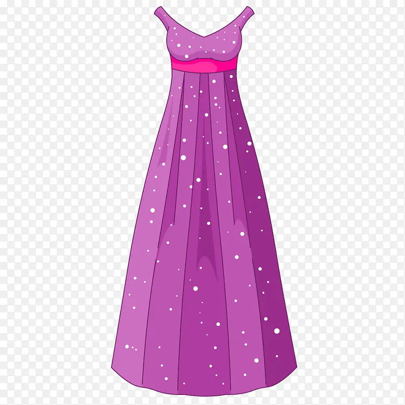 紫色女士长裙