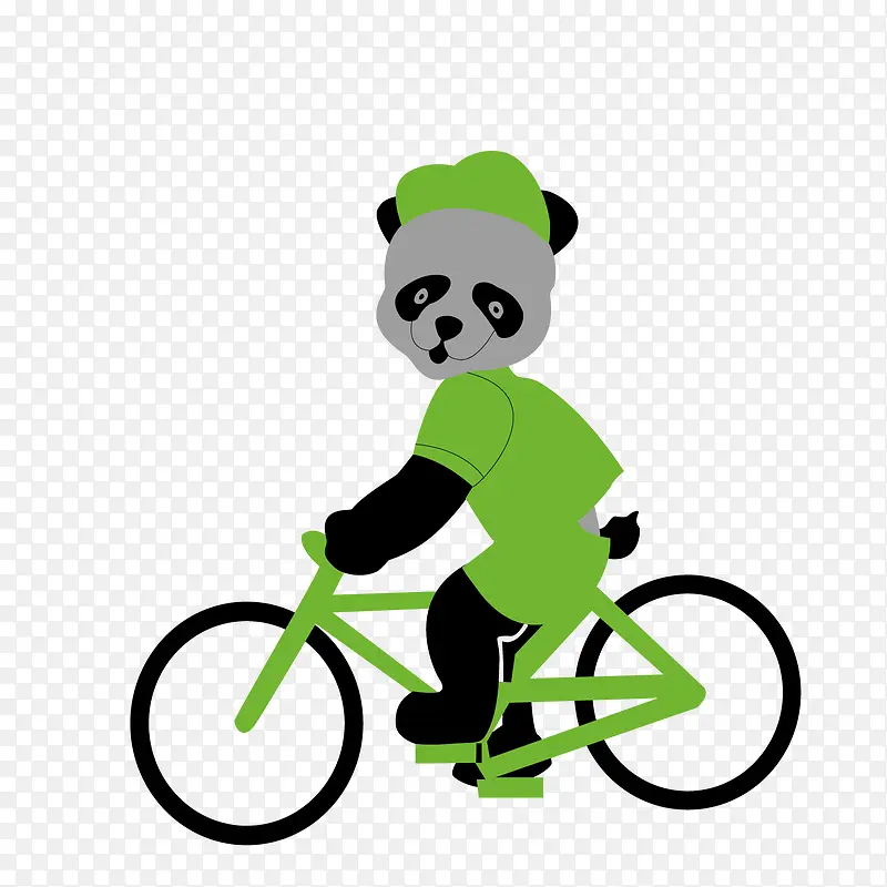 骑自行车的熊猫