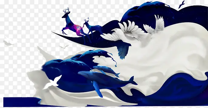 彩带漂浮